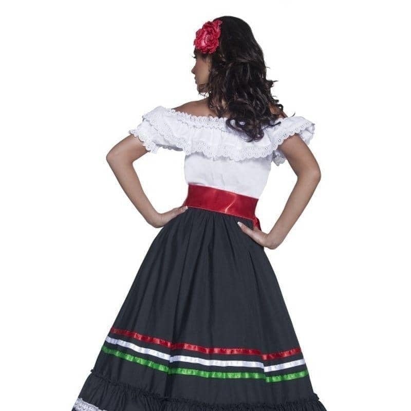 Western Sexy Senorita Authentic Costume Adult Dress White 2
