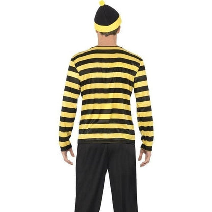 Wheres Wally Odlaw Costume Adult Black Yellow 2
