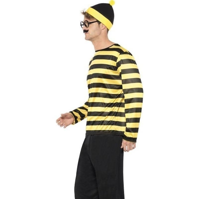 Wheres Wally Odlaw Costume Adult Black Yellow 3