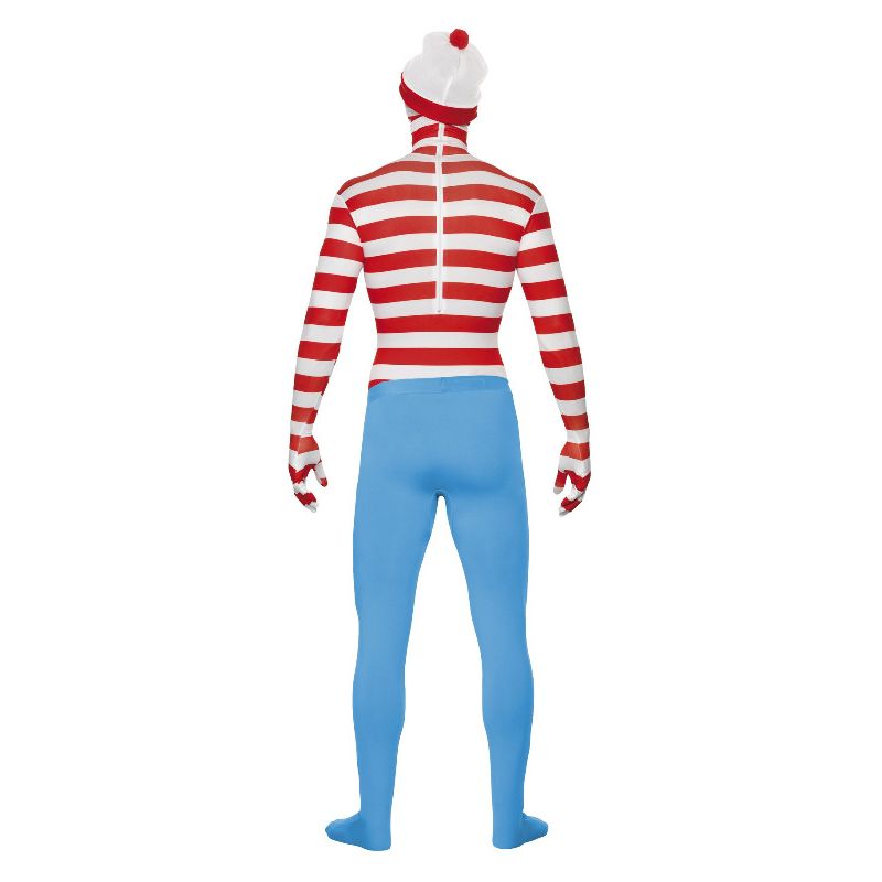 Where's Wally? Second Skin Costume Red & White Adult_2