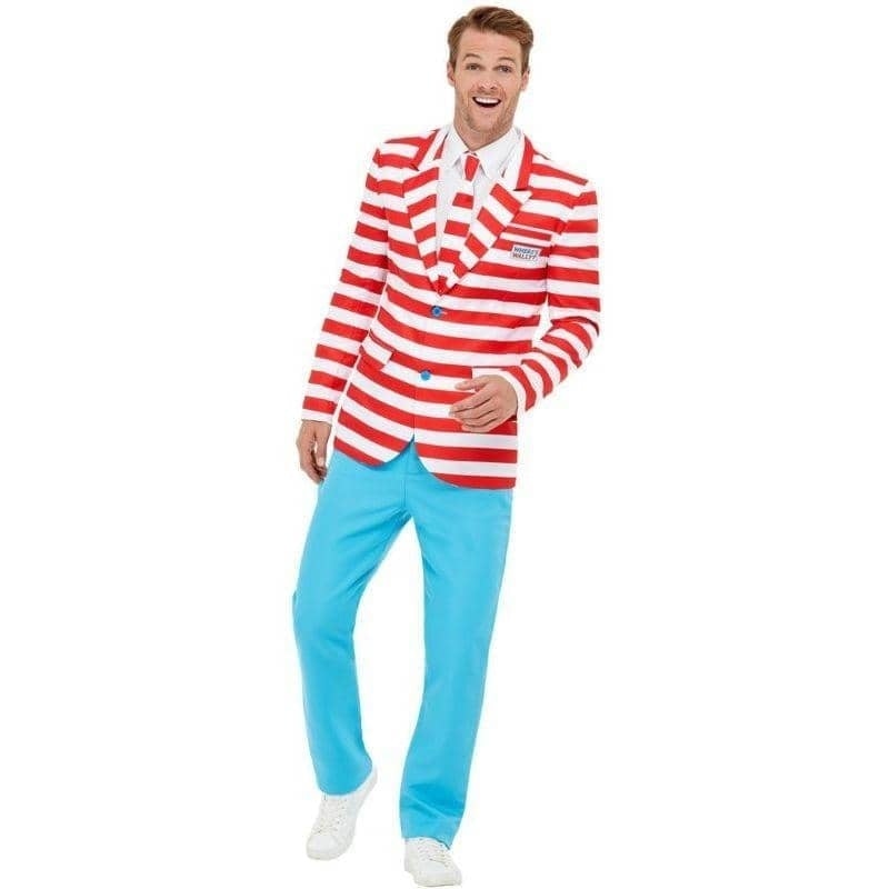 Wheres Wally Suit Adult Red White Waldo Jacket 1