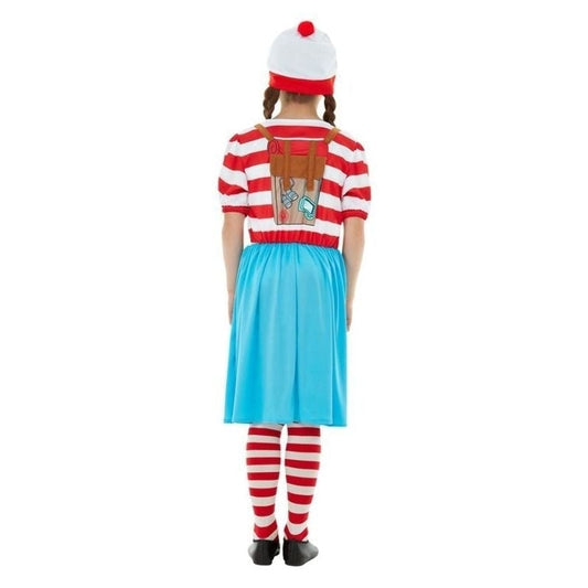 Wheres Wally Wenda Deluxe Costume Childs Dress Hat Tights and Glasses 2