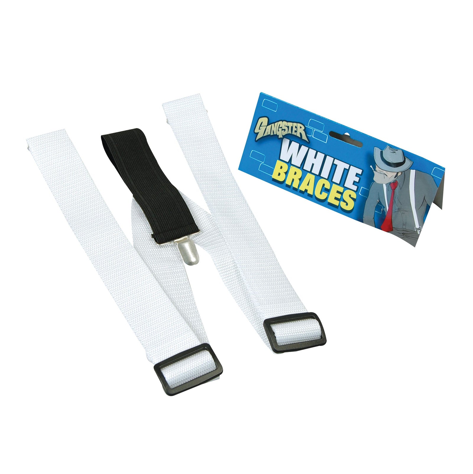 White Braces Costume Accessory 1
