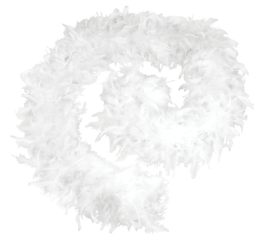 White Feather Boa 80g Budget Costume Accessory_1