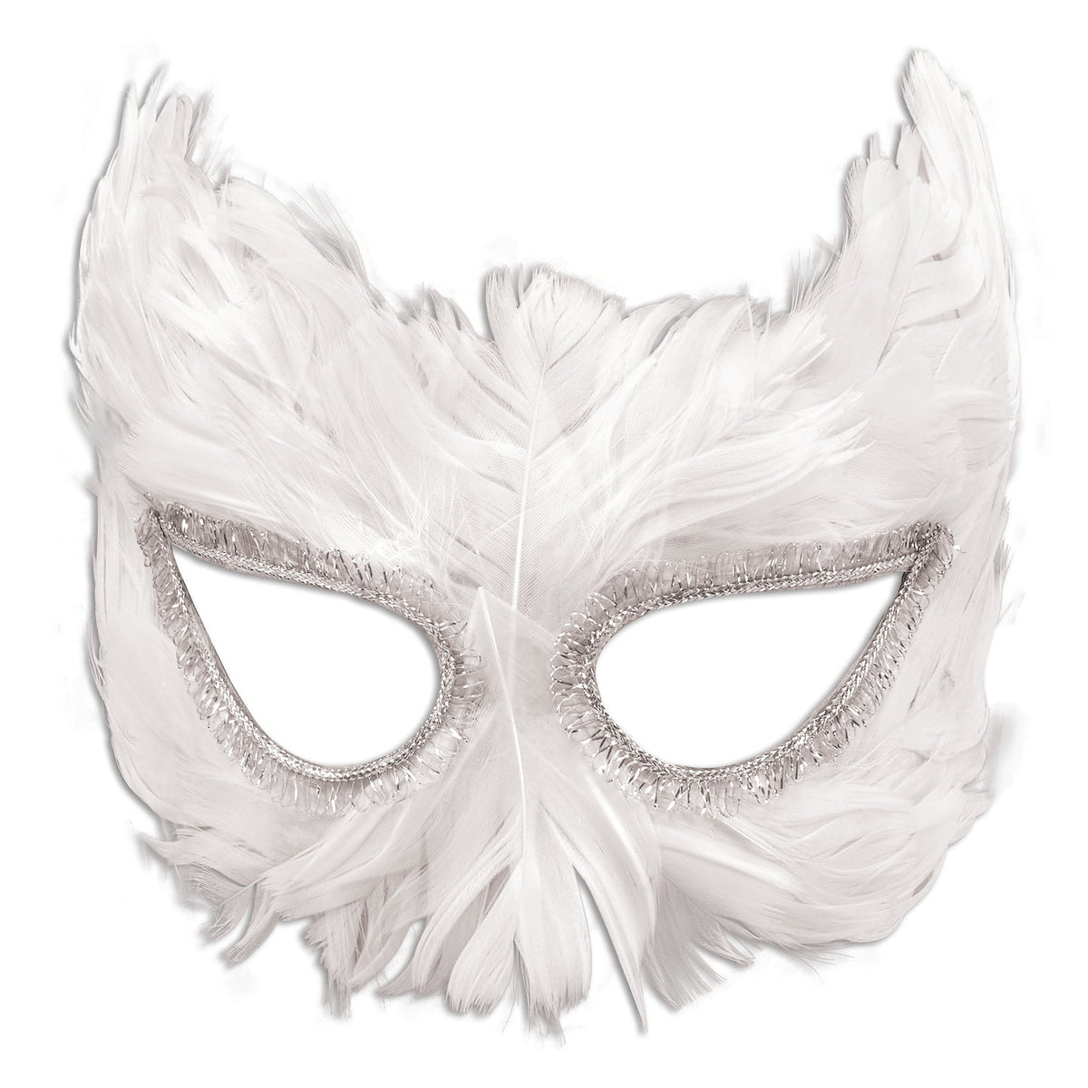 White Feather Eye Mask Masks Unisex 1