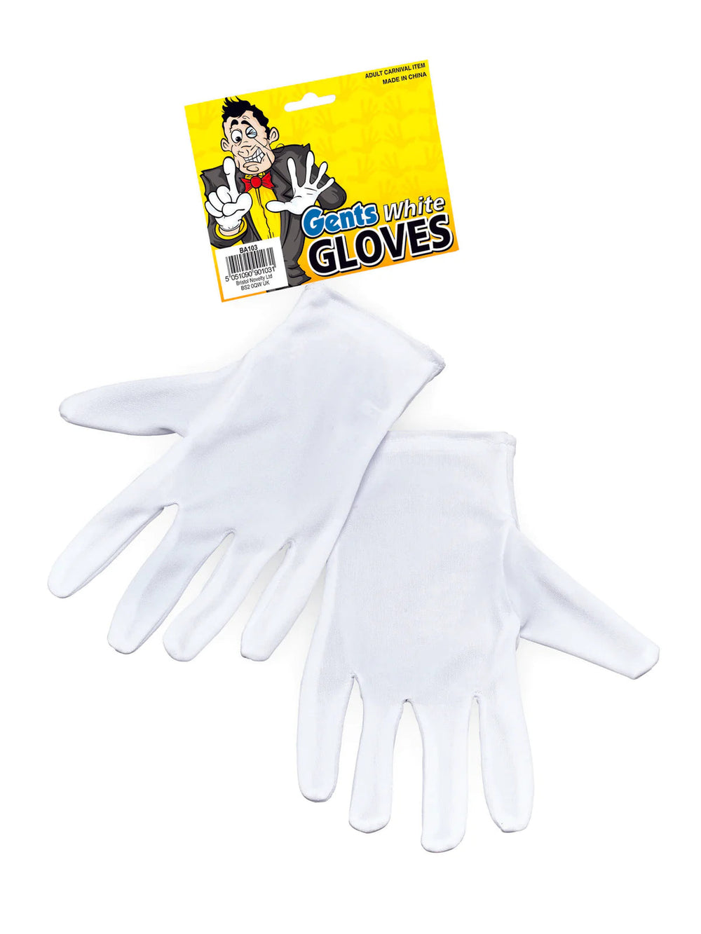 Size Chart White Magicians Gloves Adult Costume Accessory BA103