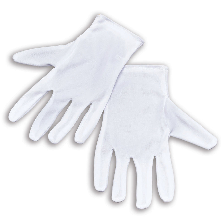 White Magicians Gloves Adult Costume Accessory BA103_1
