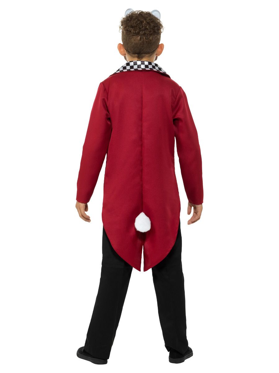 White Rabbit Costume Kids Red Jacket Mask 3