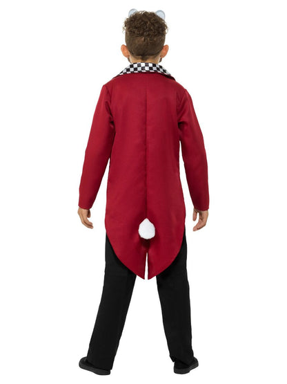White Rabbit Costume Kids Red Jacket Mask 3