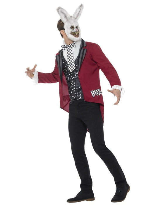 White Rabbit Deluxe Adult Costume Red Jacket Mask 2