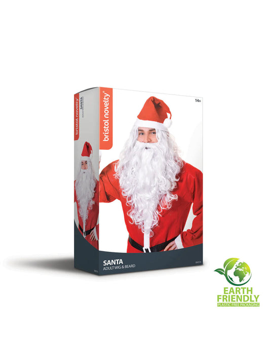 White Santa Beard and Wig Mens Wizard White Hair 2