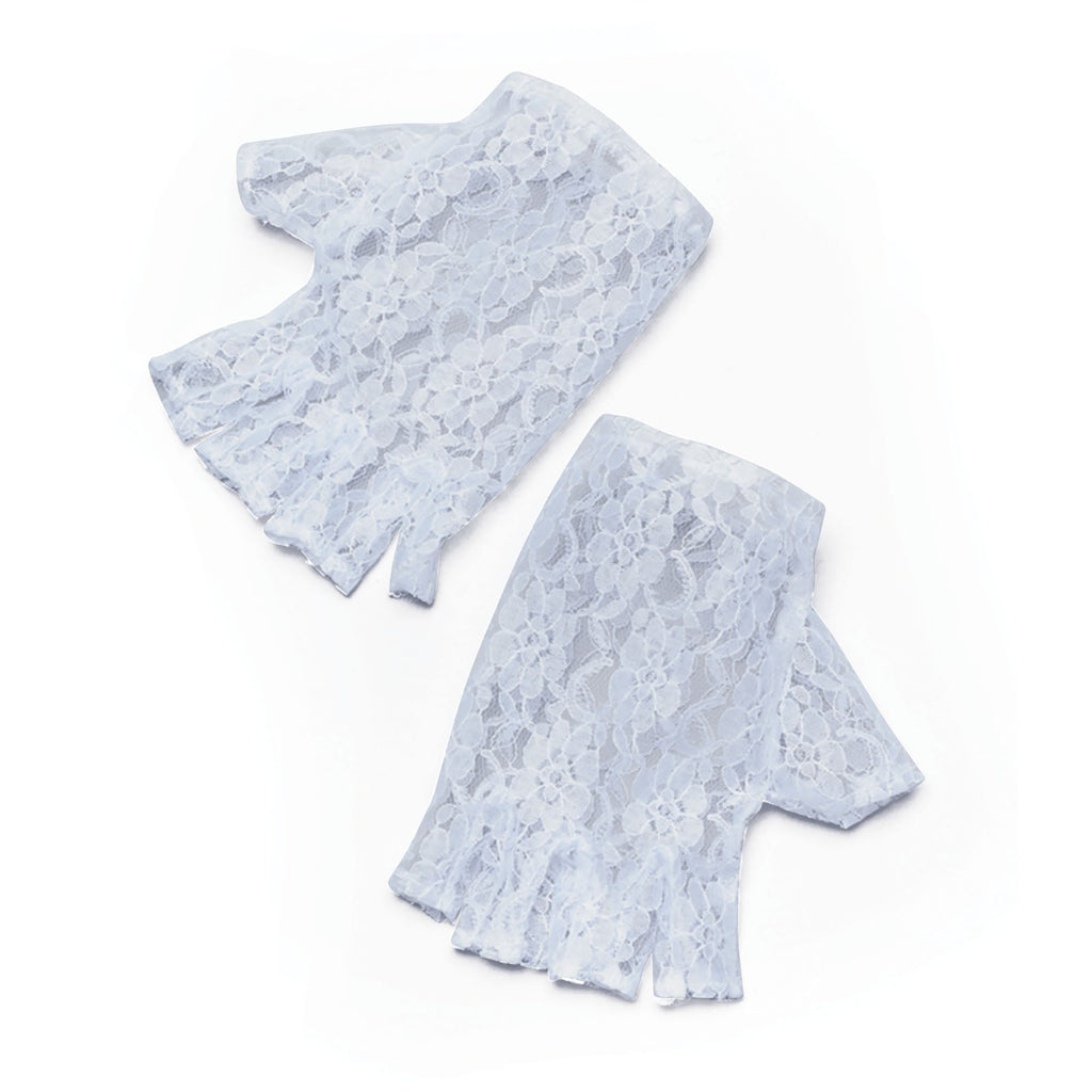White Short Fingerless Gloves Madonna Costume Accessory White Short Fingerless Gloves Madonna Costume Accessory
