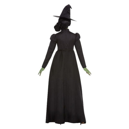 Wicked Witch Costume Adult Long Black Dress and Hat 2
