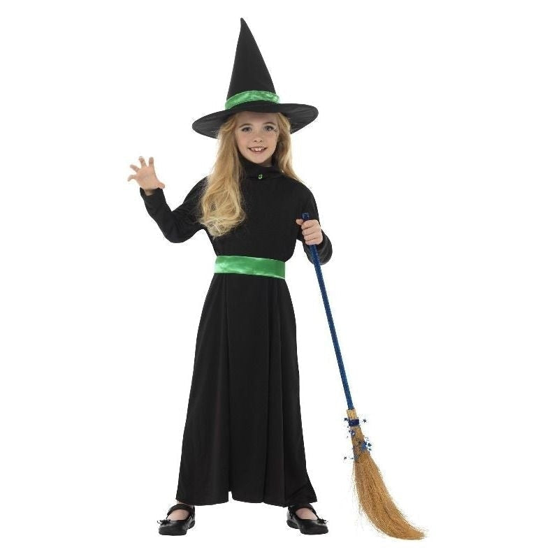 Wicked Witch Costume Kids Black Green 1
