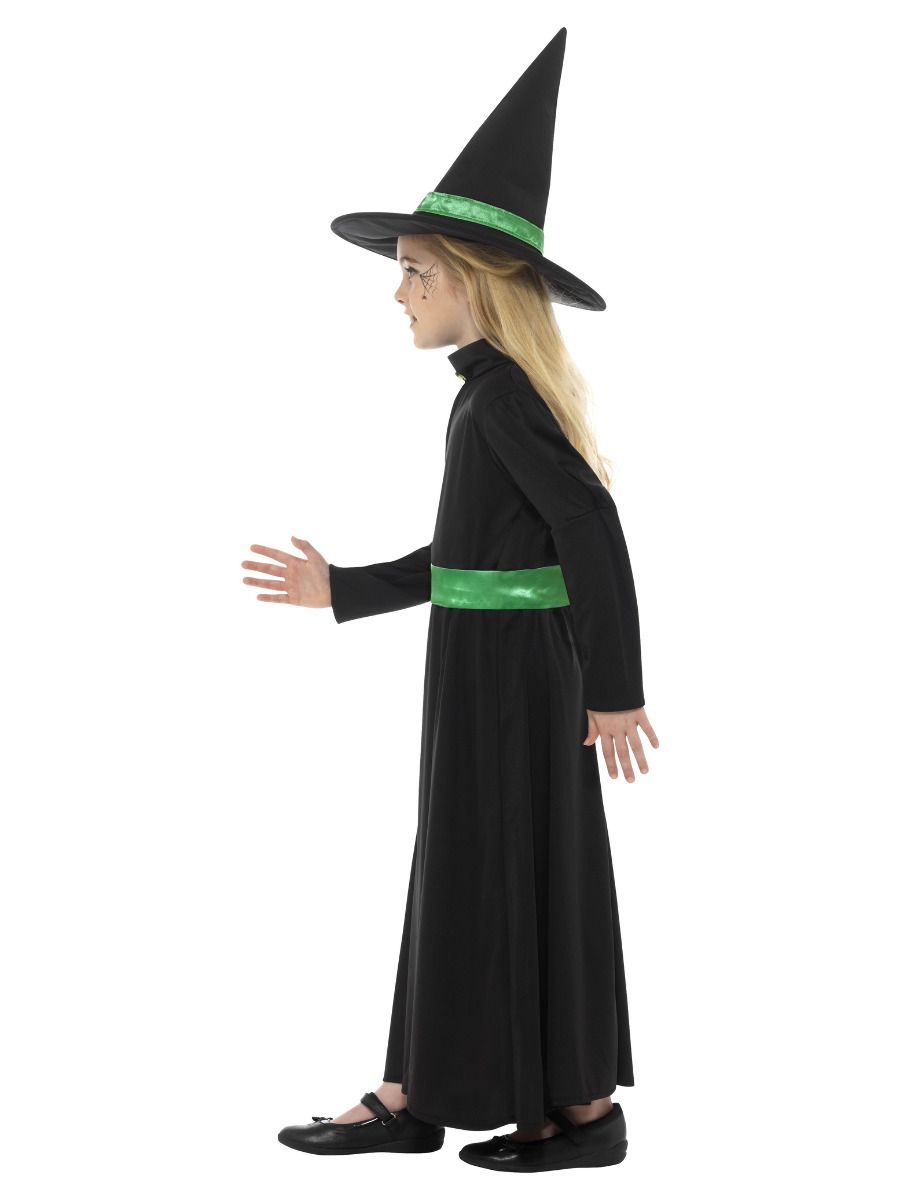 Wicked Witch Costume Kids Black Green 2