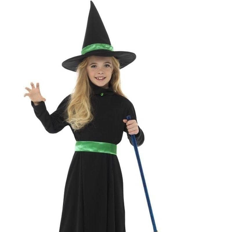 Wicked Witch Costume Kids Black Green_1