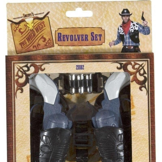 Wild West Gun Set Adult Grey 18cm 1