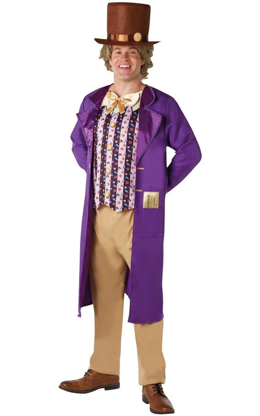 Willy Wonka Adult Costume with Top Hat_1