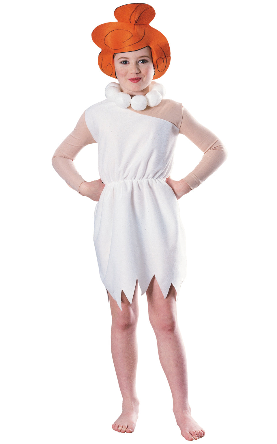 Wilma Flintstone Deluxe Costume Child Girls White Hanna Barbera 1