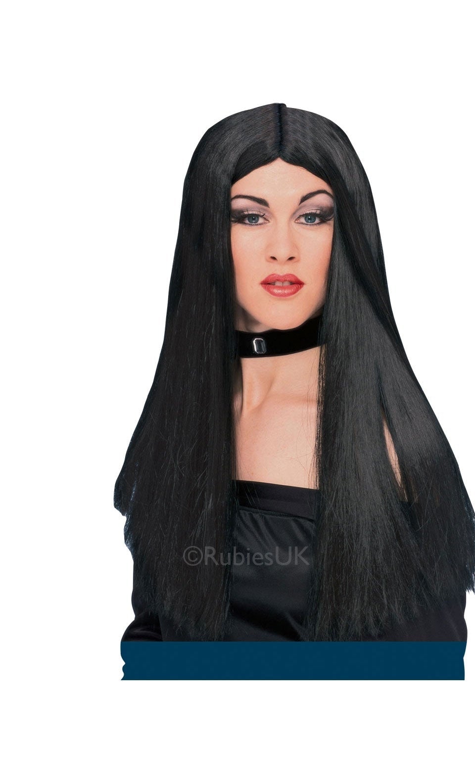 Witch 60cm Long Black Wig Adult 1