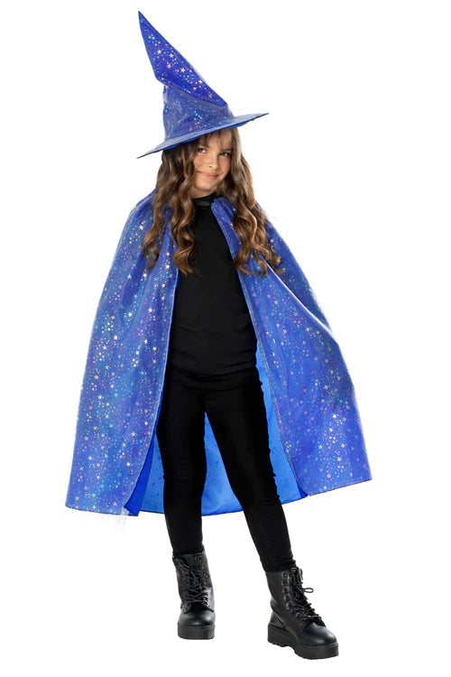 Witch Cape and Hat Set Kids Halloween 1