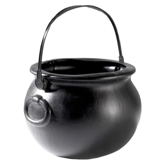 Witch Cauldron Black 13cm High Halloween Party Accessory 1