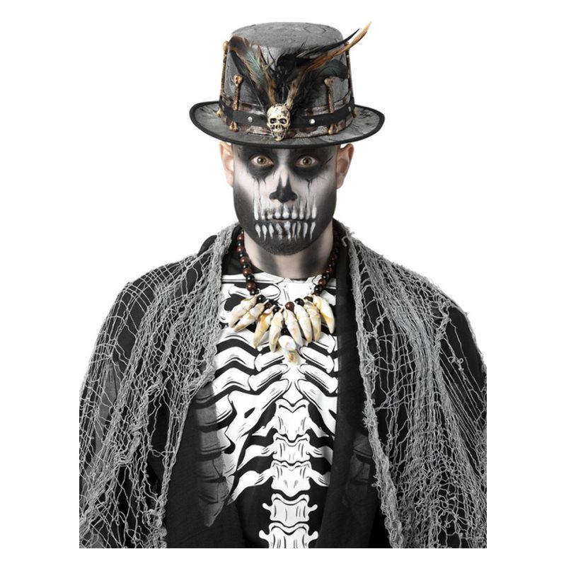 Witch Doctor Distressed Black Top Hat Adult 1
