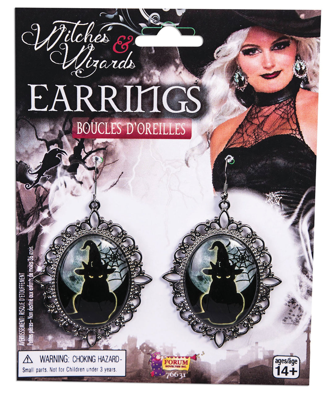 Witches Cameo Earrings Costume Accessories_1 X76631