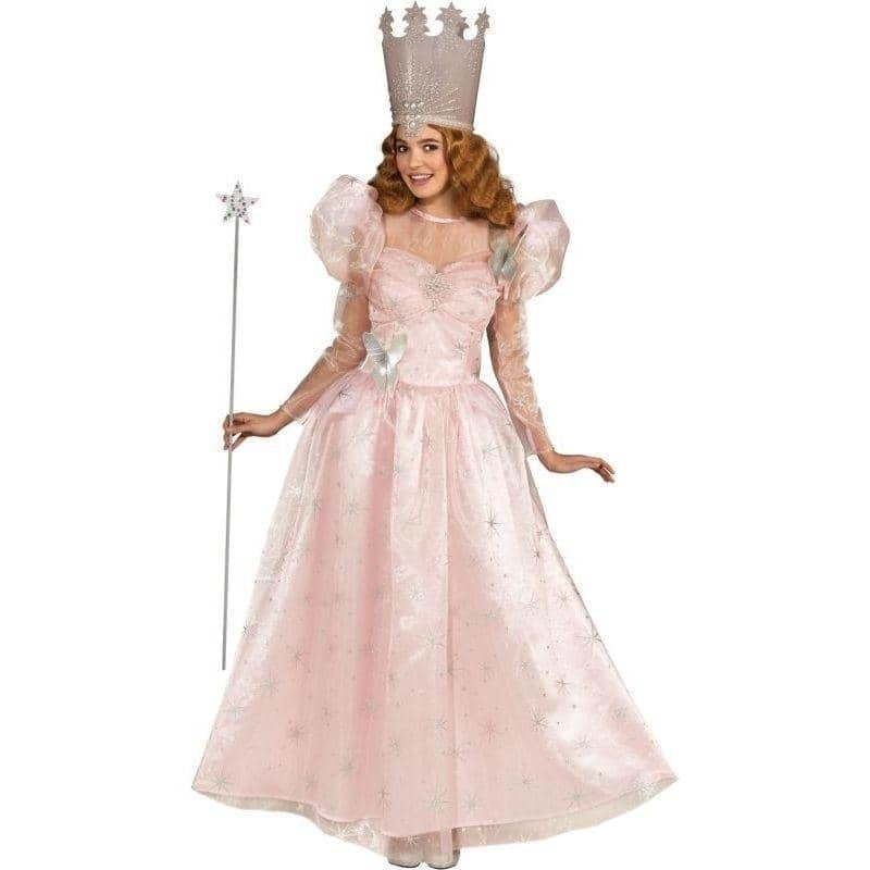 Wizard Of Oz Deluxe Adult Glinda The Good Witch With Dress and Crown 1