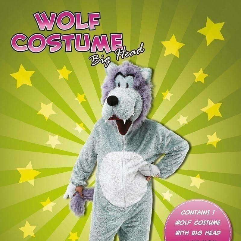 Wolf Costume Big Head Adult Unisex 2