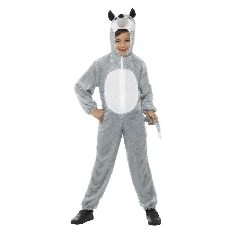 Wolf Costume Kids Jumpsuit Grey White 2