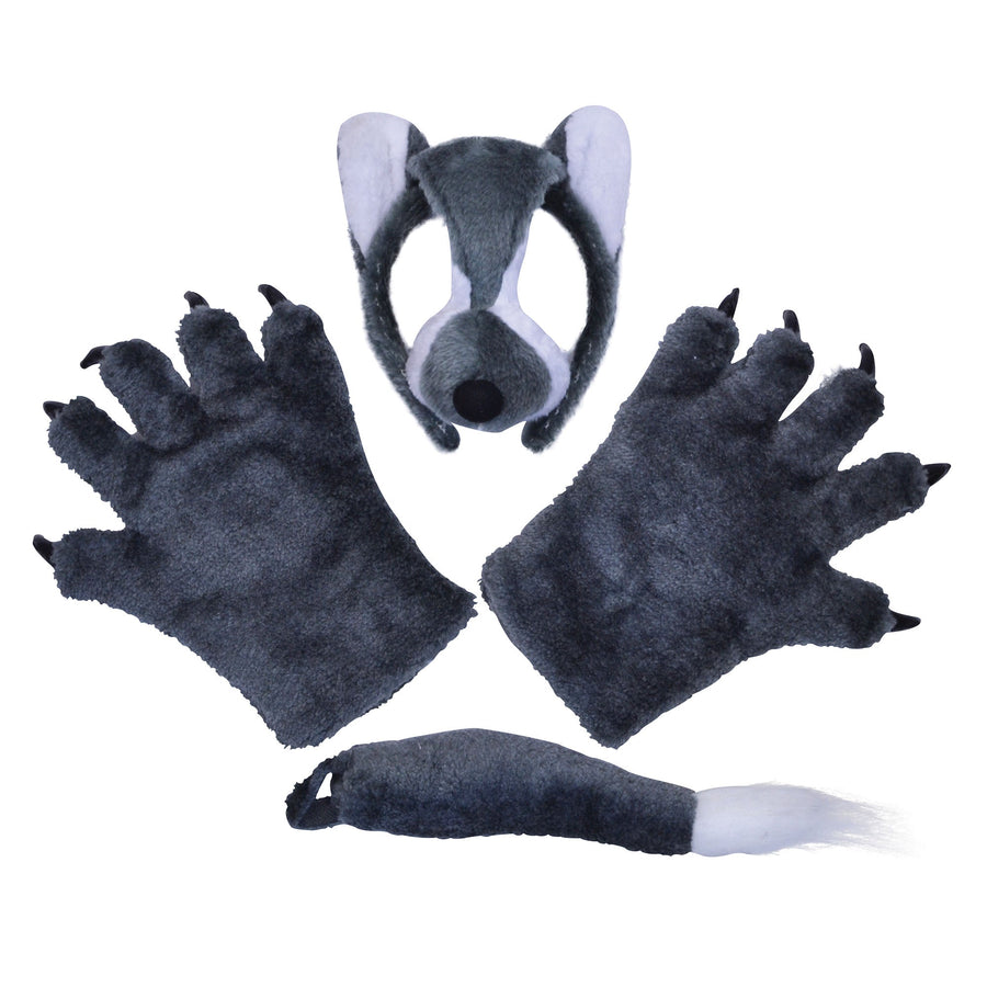 Wolf Costume Set Mask Tail with Paws Instant Disguise_1