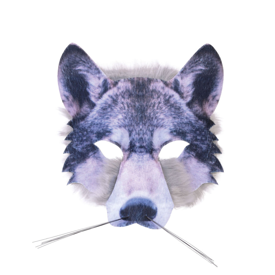 Wolf Face 1/2 Mask Realistic Fur_1