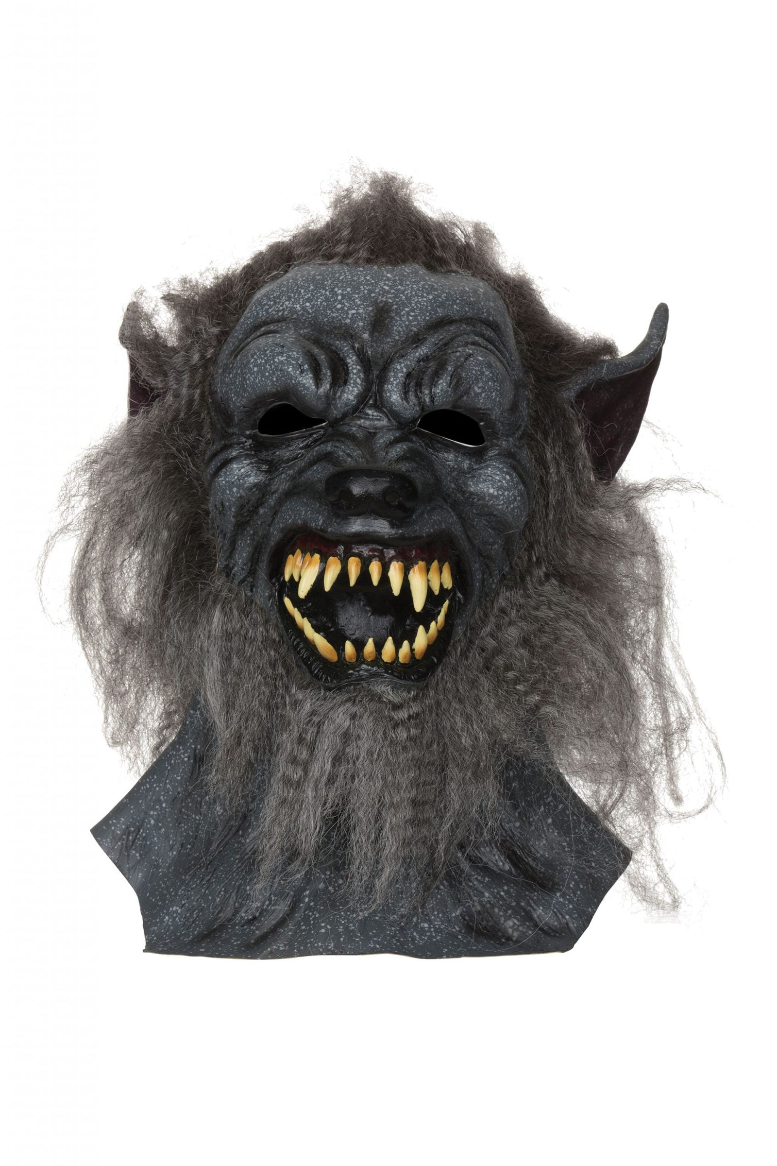 Wolf Mask Grey Hair Rubber Masks Unisex 1