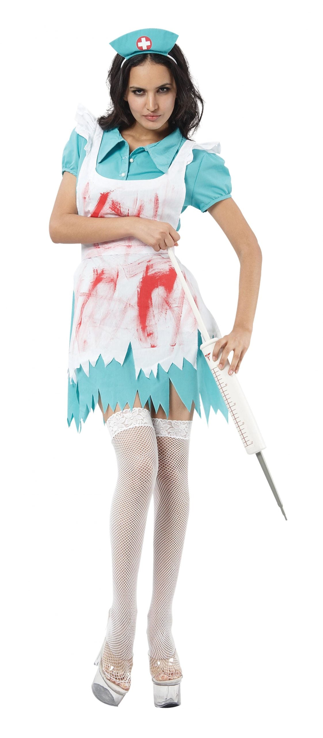 Womens Blood Splatter Nurse Adult Costume Female Halloween 1