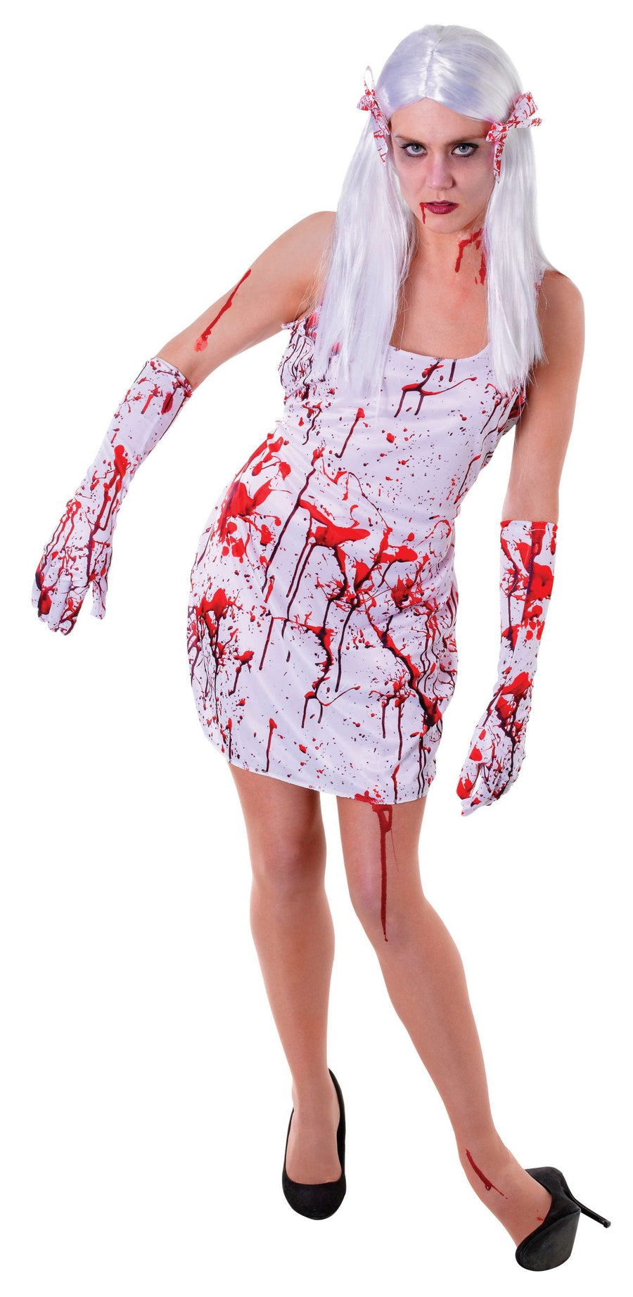 Womens Bloody Dress Adult Costume Female Halloween_1