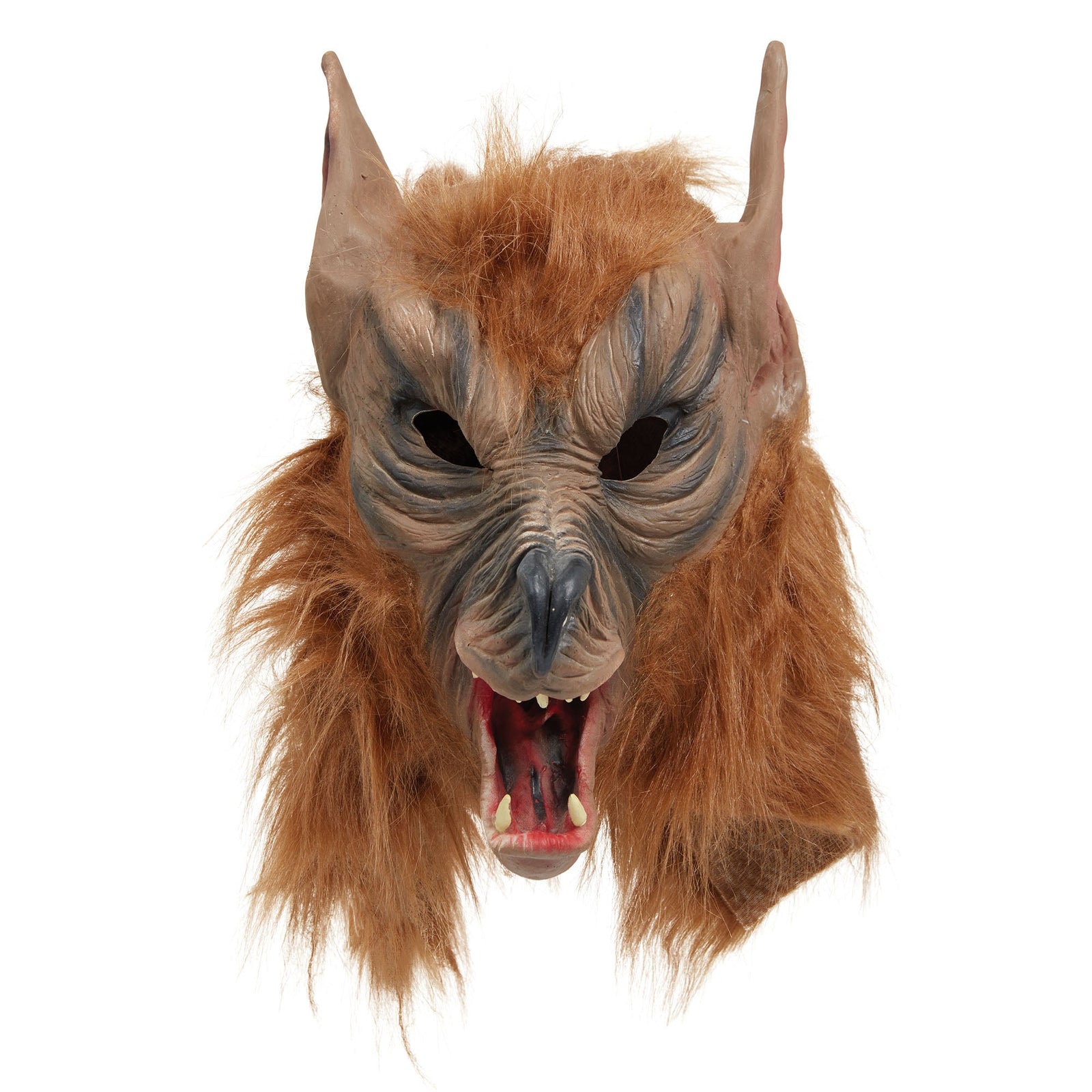 Womens Brown She Wolf Mask Budget Rubber Masks Female Halloween Costume 1