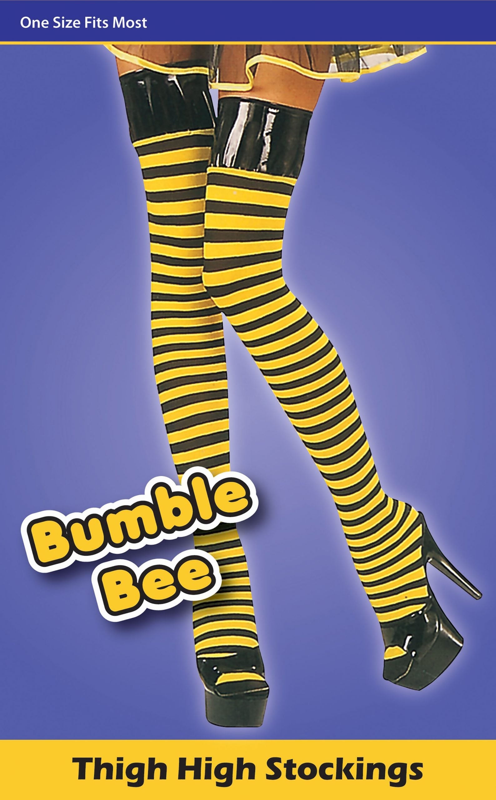 Womens Bumble Bee Stockings Costume Accessories Female Halloween 1