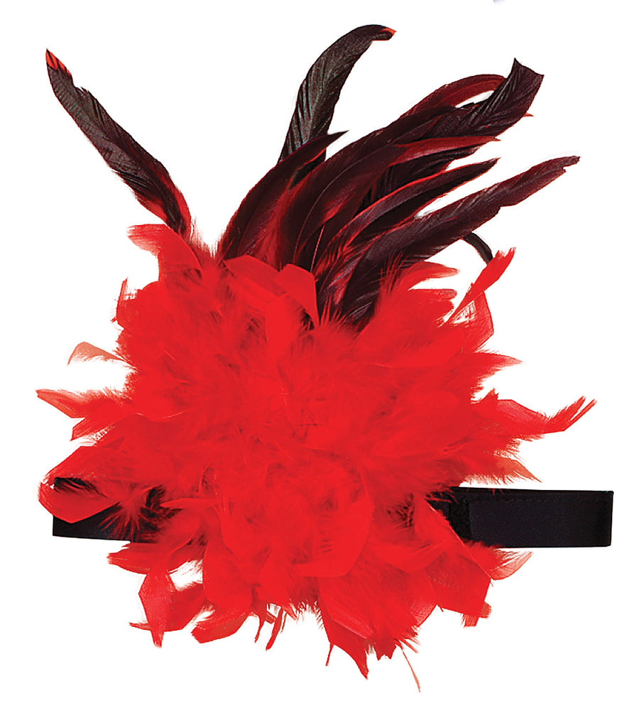 Womens Charleston Headband Red Feather Costume Accessories Female Halloween_1