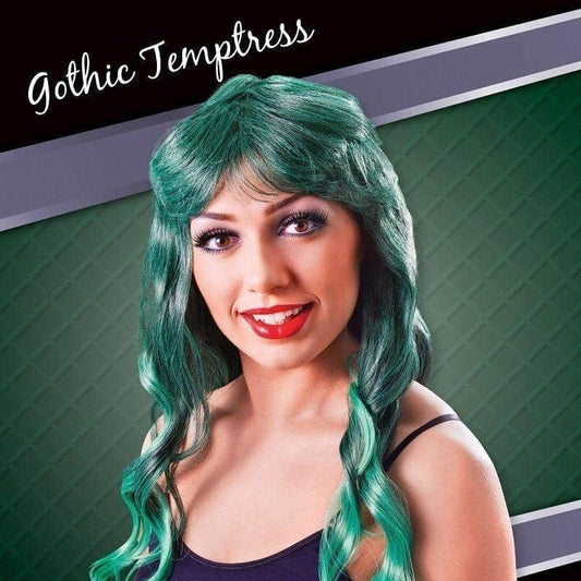 Womens Cheryl Wig Green Black Wigs Female Halloween Costume 2