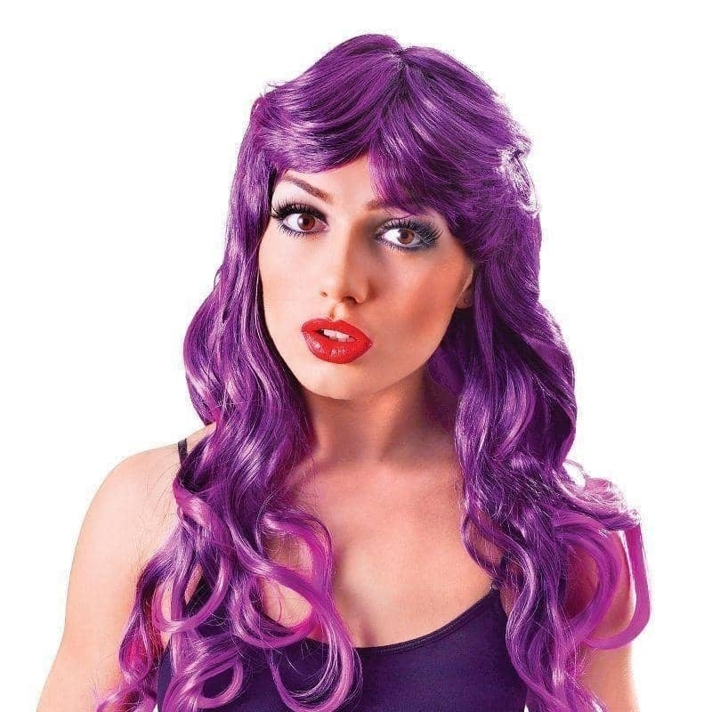 Womens Cheryl Wig Purple Wigs Female Halloween Costume_1