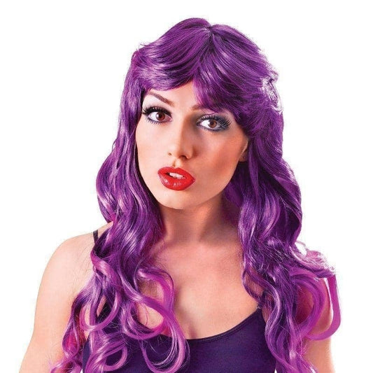 Womens Cheryl Wig Purple Wigs Female Halloween Costume 1