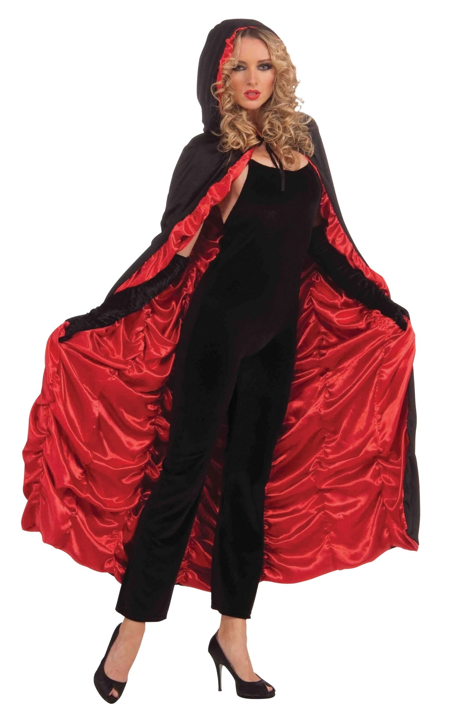 Womens Coffin Cape Adult Costume Female Halloween 1