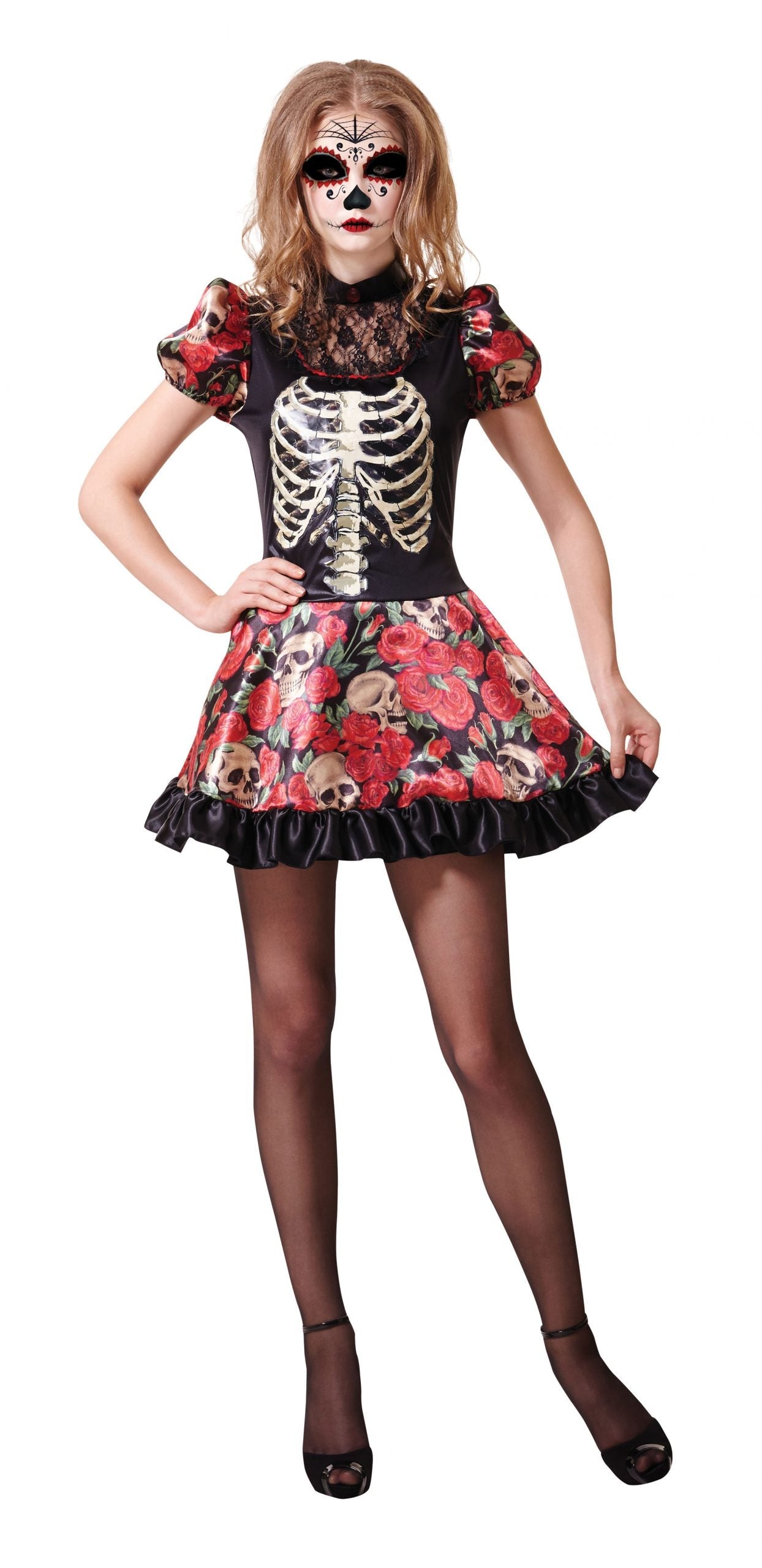 Womens Day Of The Dead Doll Adult Costume Female Halloween 1
