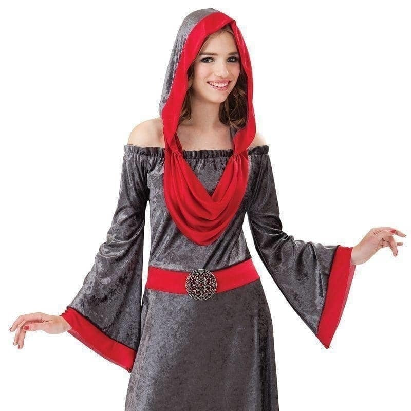 Womens Deathly Woman Adult Costume Female Uk Size 10 14 Halloween_1