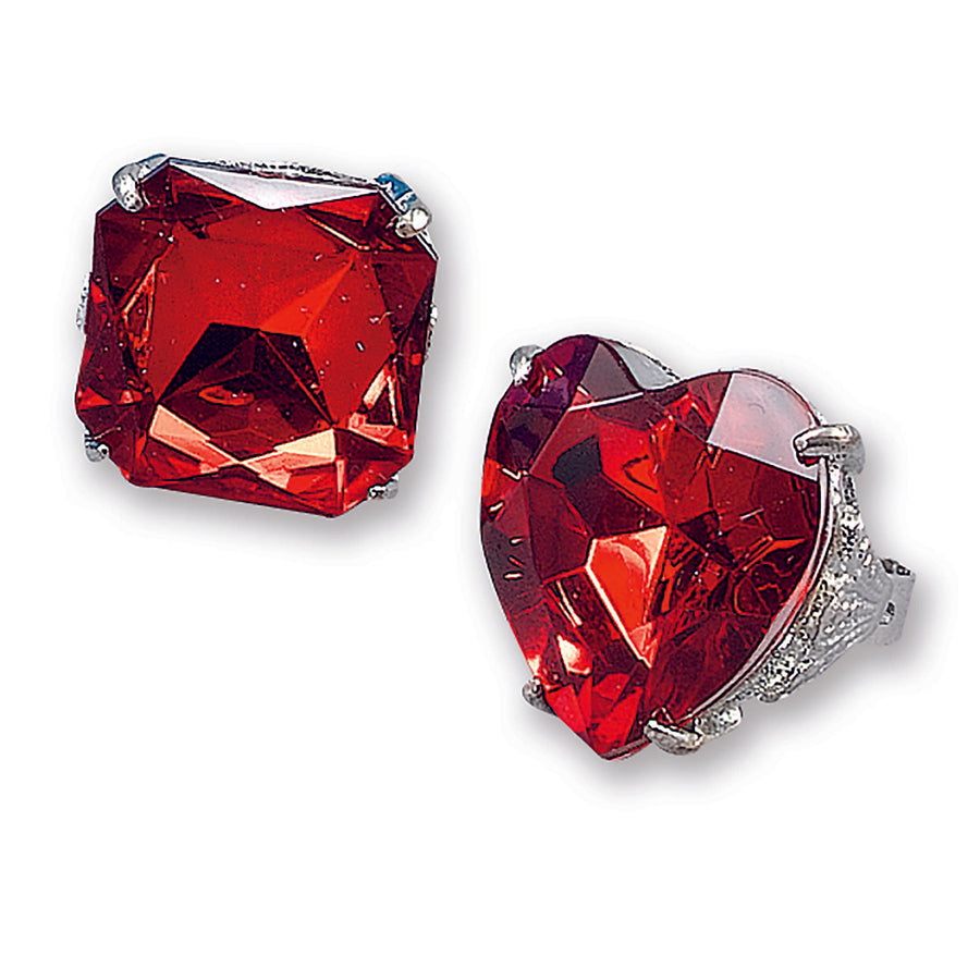Womens Diamond Rings Red Jumbo Costume Accessories Female Box 24 Halloween_1