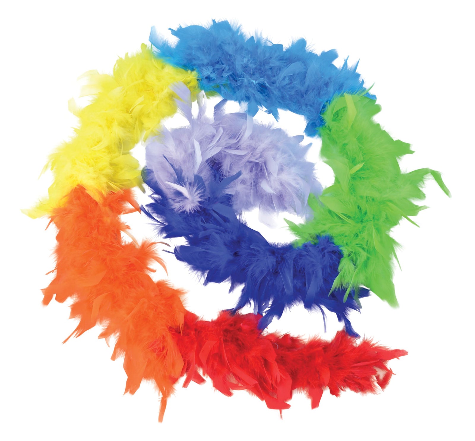 Womens Feather Boa Rainbow Costume Accessories Female Halloween 1