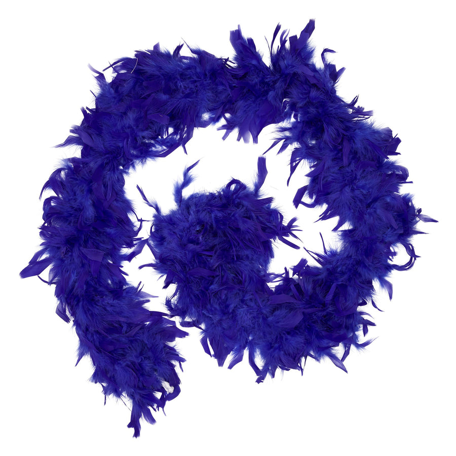 Womens Feather Boa Royal Blue Costume Accessories Female Halloween_1