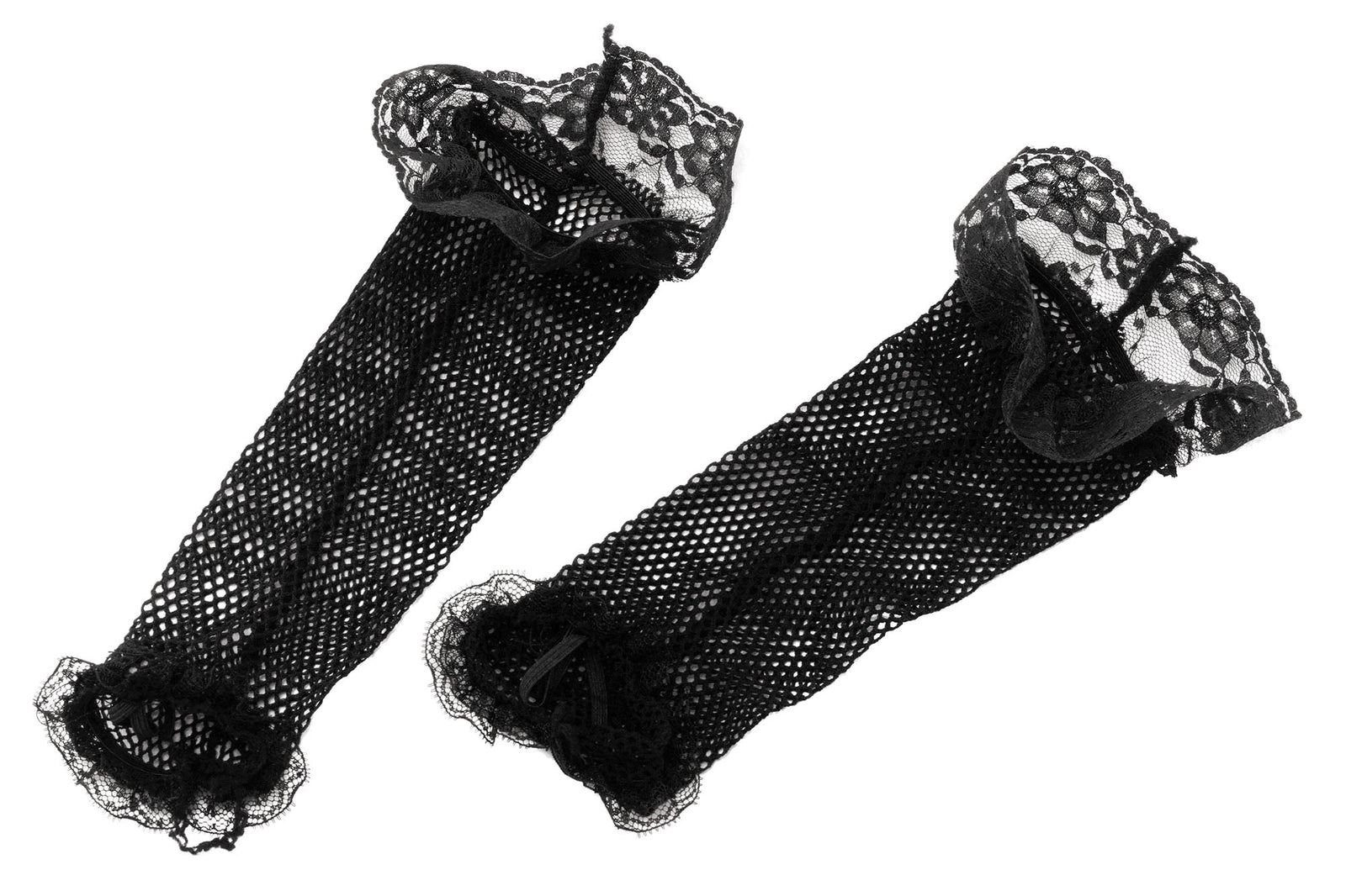 Womens Fishnet Gloves Black&lace Costume Accessories Female Halloween 1