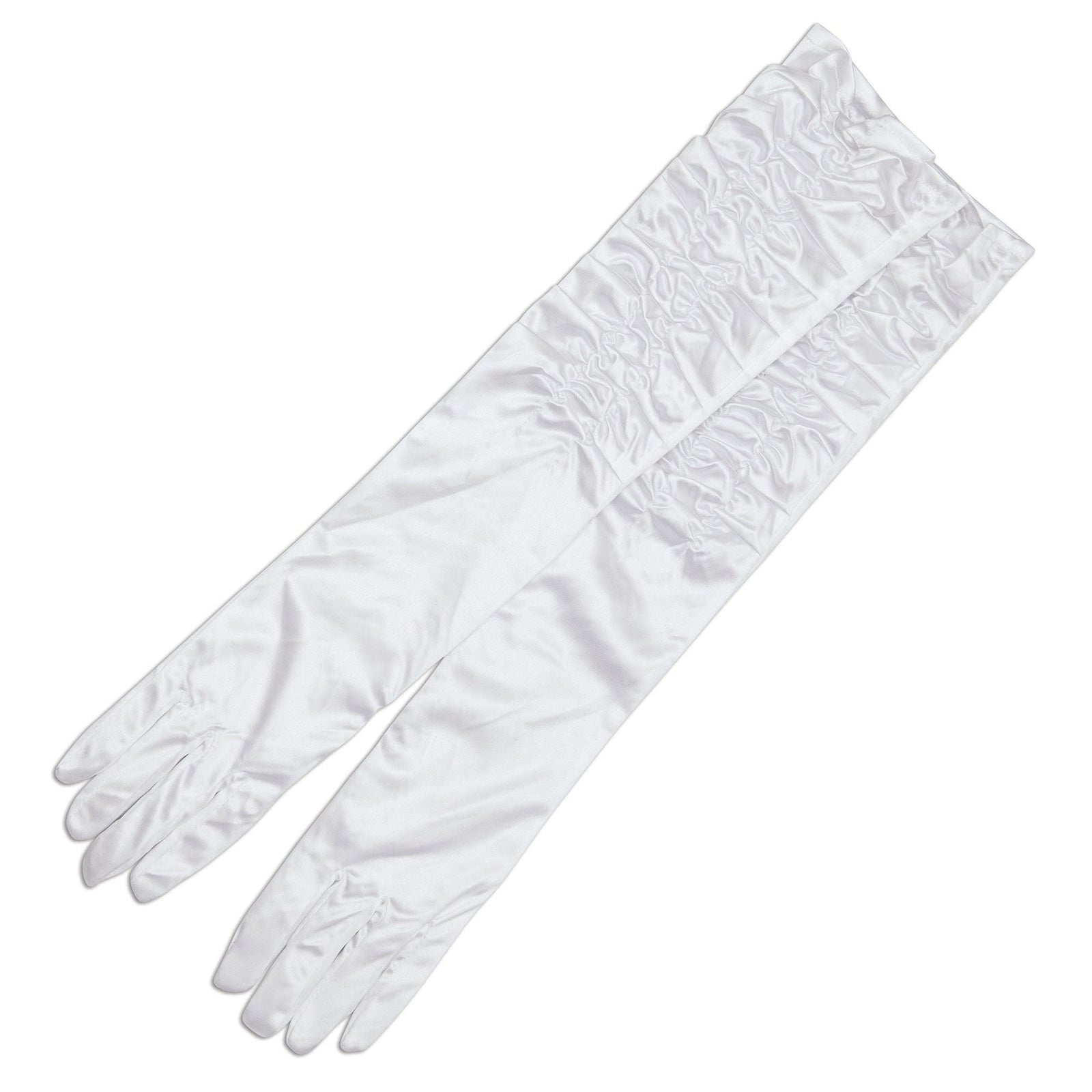 Womens Gloves White Satin Theatrical Costume Accessories Female Halloween 1